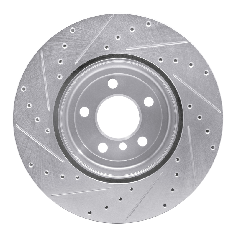 Picture of R1 13-21 BMW 230I xDrive Rear Right Drilled & Slotted Silver Brake Rotor