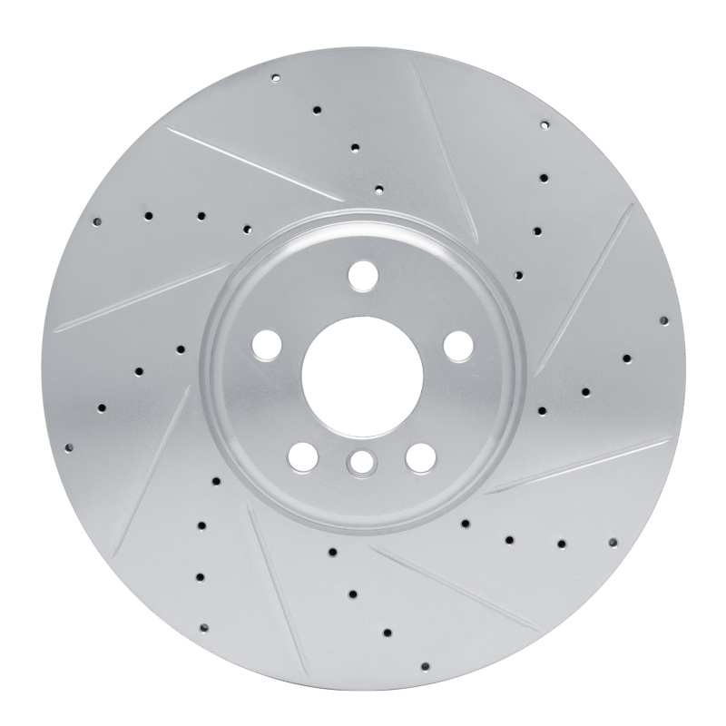 Picture of R1 16-25 BMW 840i Right Front Drilled & Slotted Silver Brake Rotor