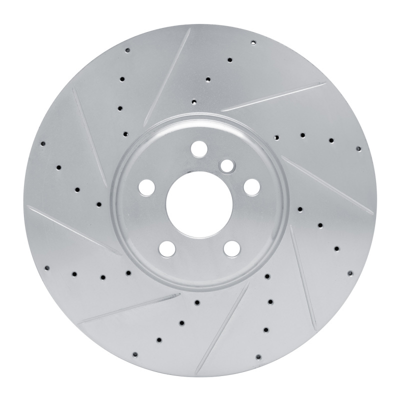Picture of R1 16-25 BMW M240I xDrive Left Front Drilled & Slotted Silver Brake Rotor