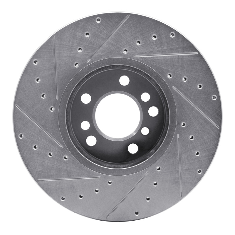 Picture of R1 00-06 BMW X5 Front Right Drilled & Slotted Silver Brake Rotor