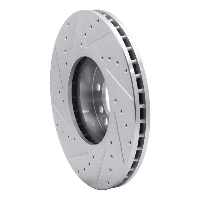 Picture of R1 00-06 BMW X5 Front Right Drilled & Slotted Silver Brake Rotor