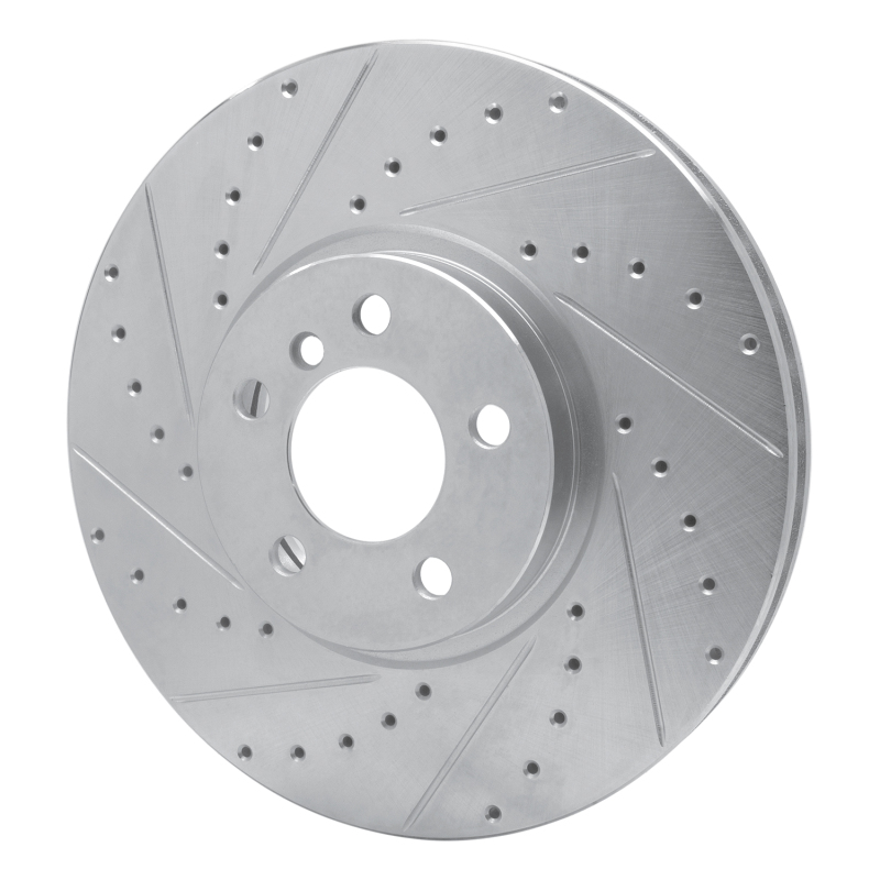 Picture of R1 02-06 BMW X5 Front Left Drilled & Slotted Silver Brake Rotor