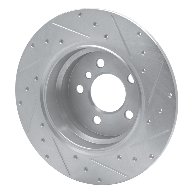 Picture of R1 00-06 BMW X5 Rear Left Drilled & Slotted Silver Brake Rotor