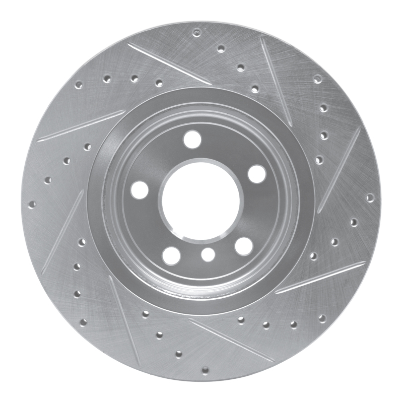 Picture of R1 04-10 BMW X3 Front Left Drilled & Slotted Silver Brake Rotor