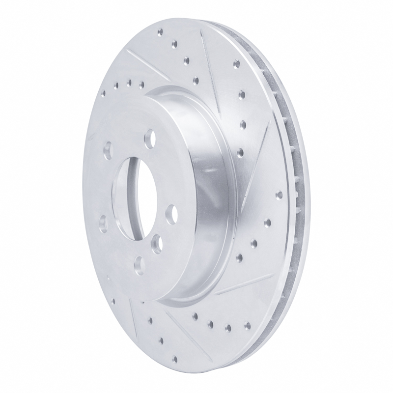Picture of R1 04-10 BMW X3 Front Right Drilled & Slotted Silver Brake Rotor