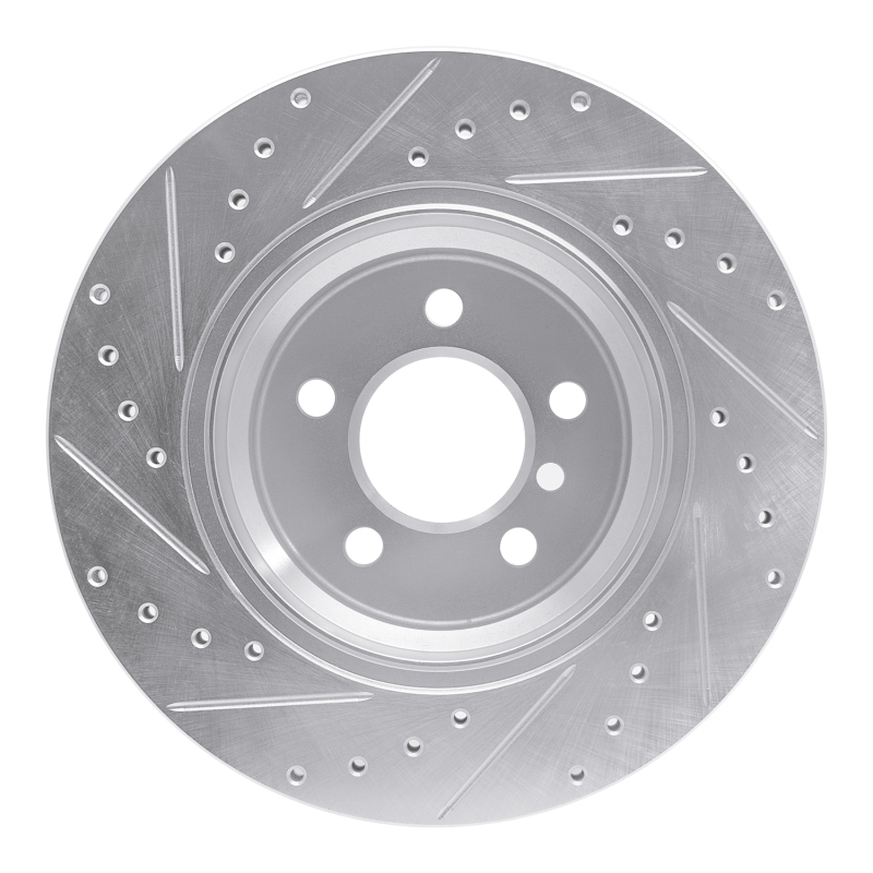 Picture of R1 02-06 BMW X5 Rear Right Drilled & Slotted Silver Brake Rotor