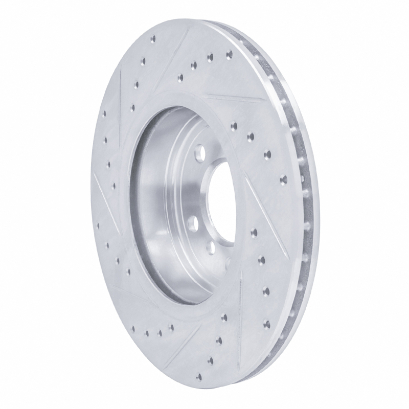 Picture of R1 04-10 BMW X3 Front Right Drilled & Slotted Silver Brake Rotor