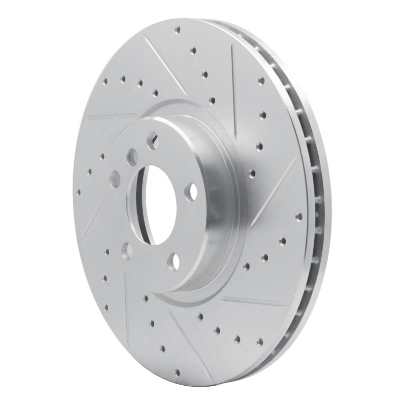 Picture of R1 07-18 BMW X5 Front Right Drilled & Slotted Silver Brake Rotor
