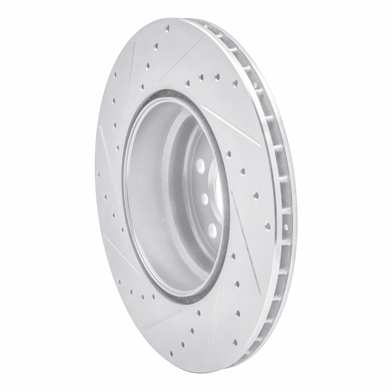 Picture of R1 07-19 BMW X6 Rear Right Drilled & Slotted Silver Brake Rotor