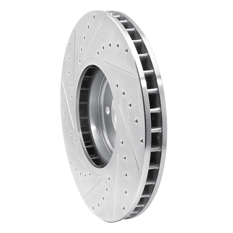 Picture of R1 08-19 BMW X5 Front Right Drilled & Slotted Silver Brake Rotor