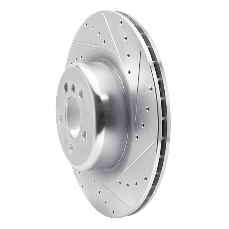 Picture of R1 10-14 BMW X5 Rear Right Drilled & Slotted Silver Brake Rotor