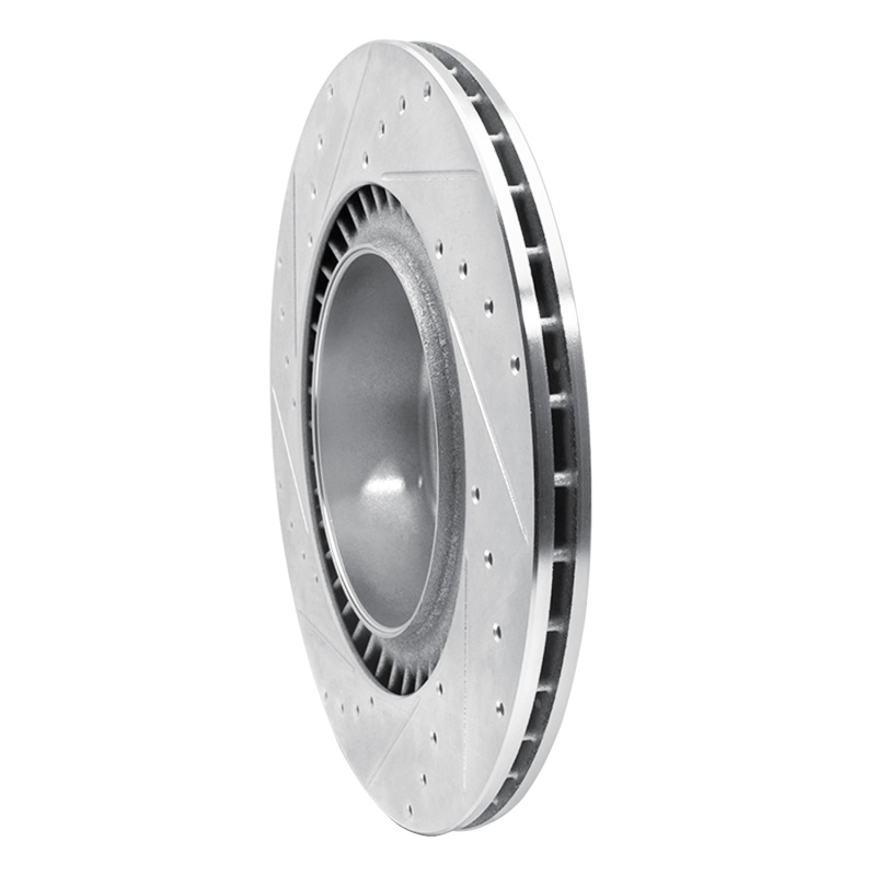 Picture of R1 10-14 BMW X5 Rear Right Drilled & Slotted Silver Brake Rotor