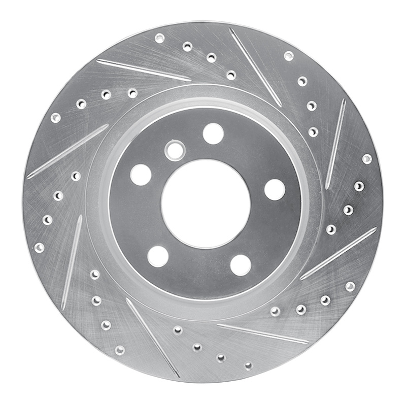 Picture of R1 11-18 BMW X3 Rear Right Drilled & Slotted Silver Brake Rotor