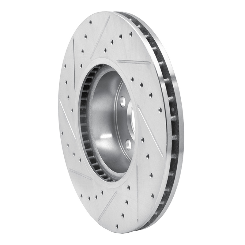 Picture of R1 11-18 BMW X4 Front Right Drilled & Slotted Silver Brake Rotor