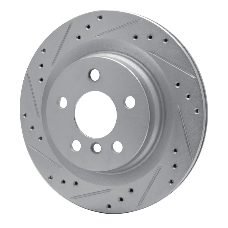 Picture of R1 16-26 BMW 228I Gran Coupe Rear Left Drilled & Slotted Silver Brake Rotor