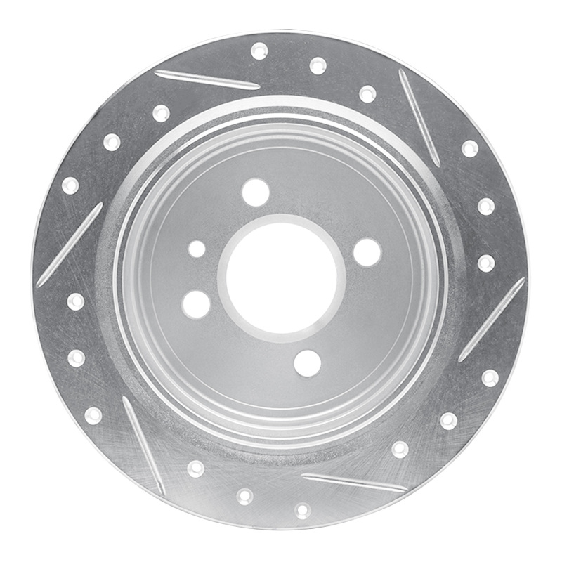 Picture of R1 88-90 BMW 325IX Rear Left Drilled & Slotted Silver Brake Rotor