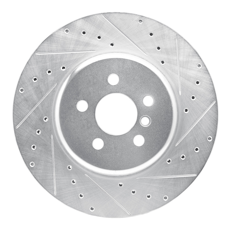 Picture of R1 17-25 BMW 430I xDrive Front Right Drilled & Slotted Silver Brake Rotor