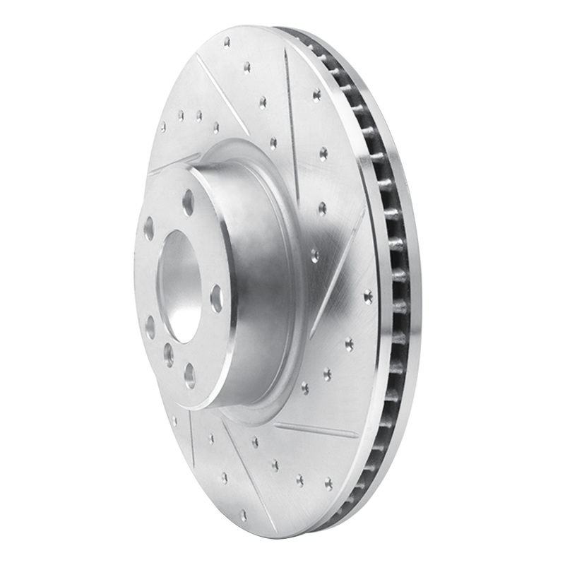 Picture of R1 16-18 BMW X4 Left Front Drilled & Slotted Silver Brake Rotor