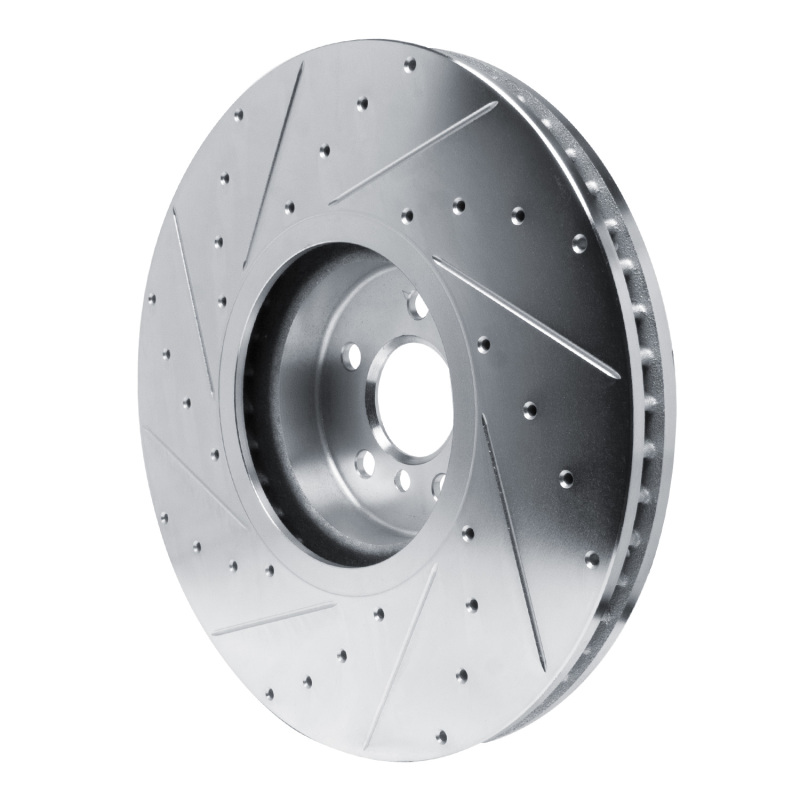 Picture of R1 17-25 BMW M850i xDrive Gran Coupe Right Front Drilled & Slotted Silver Brake Rotor