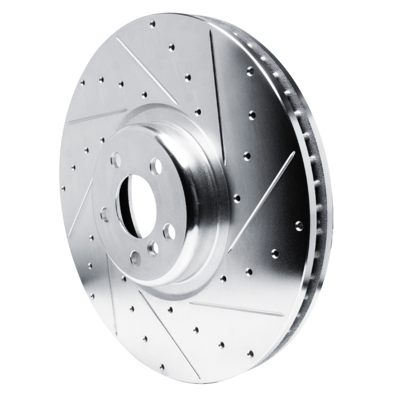 Picture of R1 17-25 BMW M850i xDrive Gran Coupe Right Front Drilled & Slotted Silver Brake Rotor