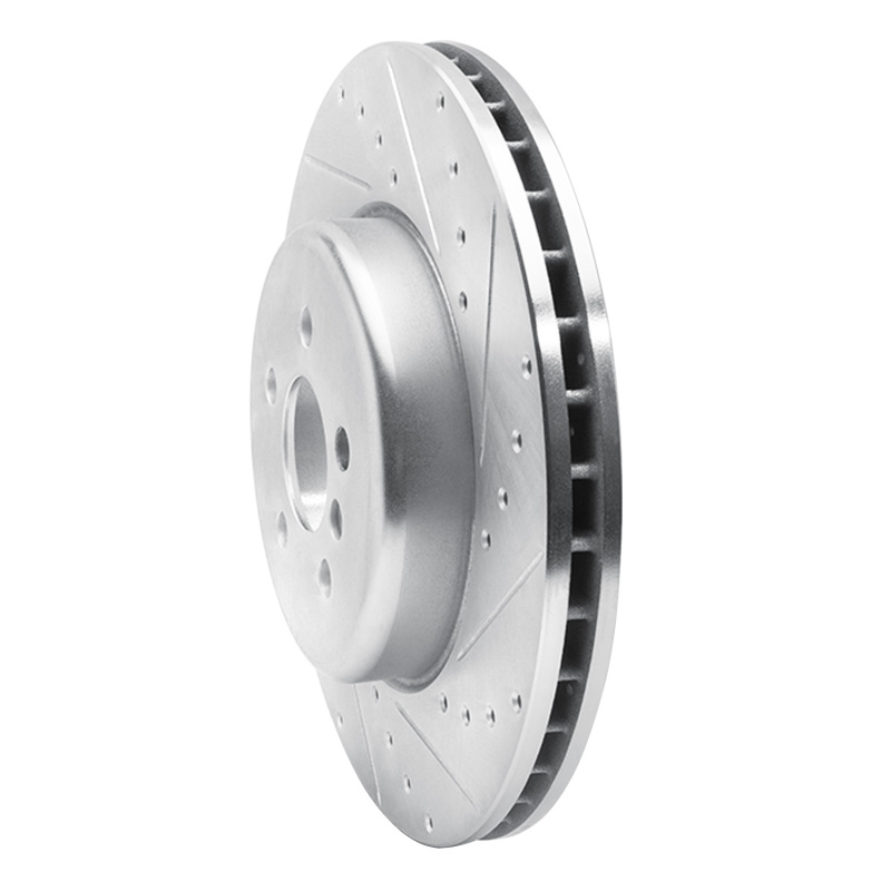 Picture of R1 17-25 BMW 430I xDrive Front Right Drilled & Slotted Silver Brake Rotor