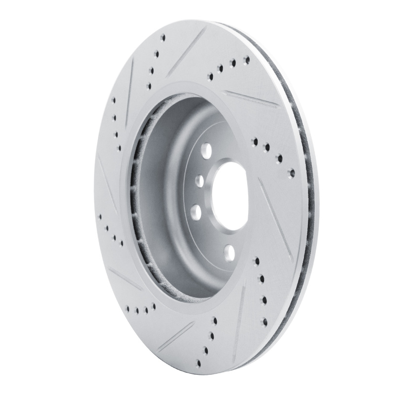Picture of R1 17-25 BMW 330I Left Rear Drilled & Slotted Silver Brake Rotor