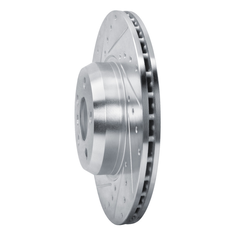 Picture of R1 18-25 BMW Z4 Front Left Drilled & Slotted Silver Brake Rotor