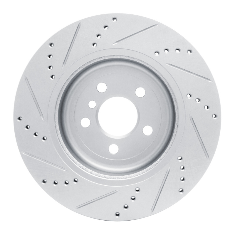 Picture of R1 17-25 BMW 330I Left Rear Drilled & Slotted Silver Brake Rotor