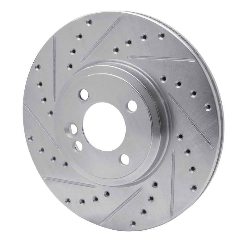 Picture of R1 02-06 Mini Cooper (Excl Clubman) Front Left Drilled & Slotted Silver Brake Rotor