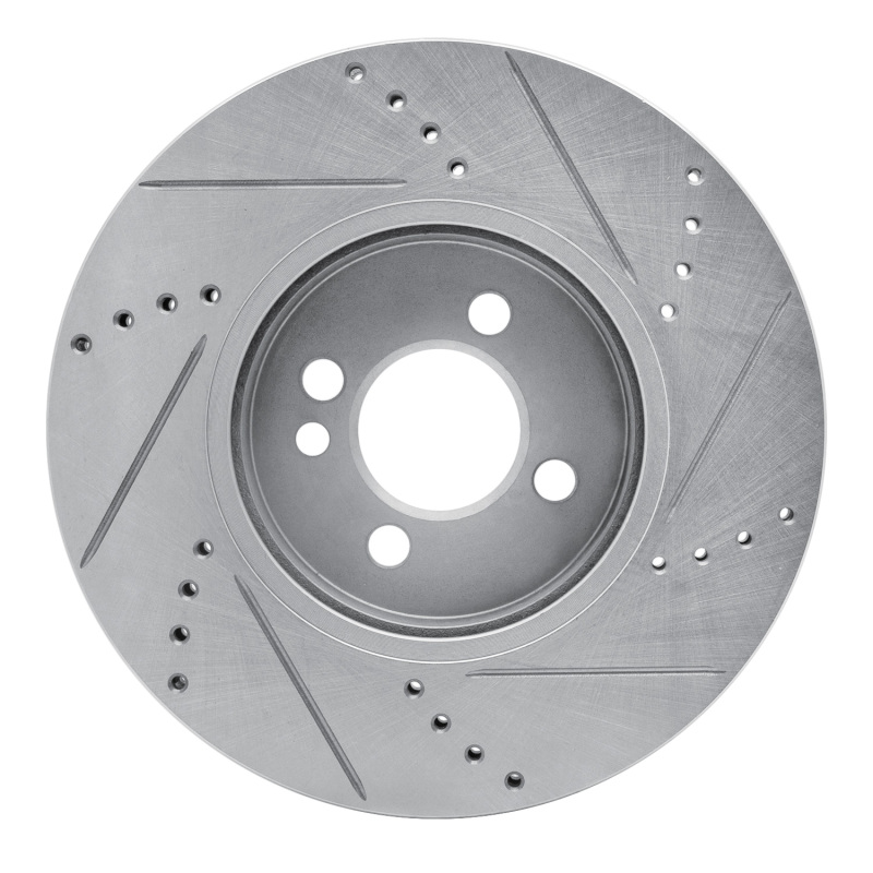 Picture of R1 07-15 Mini Cooper (Excl Clubman) Front Left Drilled & Slotted Silver Brake Rotor