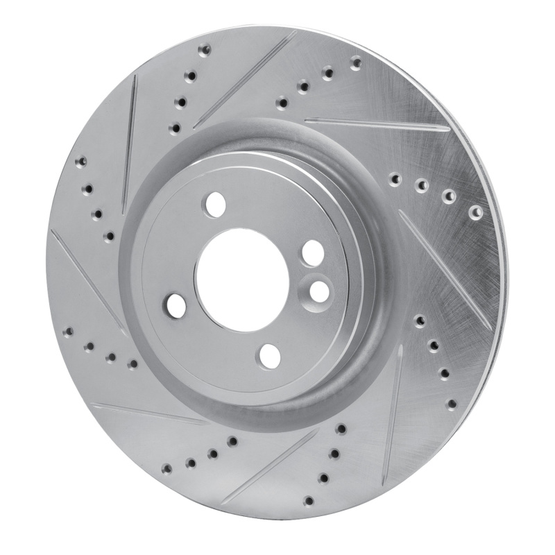 Picture of R1 09-14 Mini Cooper (Excl Clubman) Front Left Drilled & Slotted Silver Brake Rotor