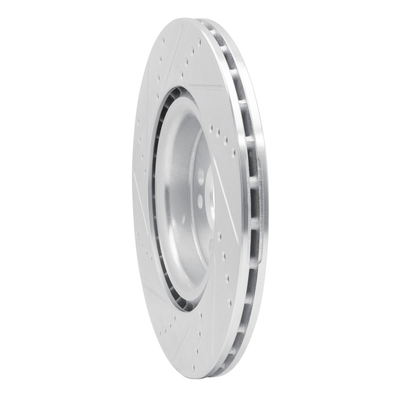 Picture of R1 09-14 Mini Cooper Clubman Front Right Drilled & Slotted Silver Brake Rotor