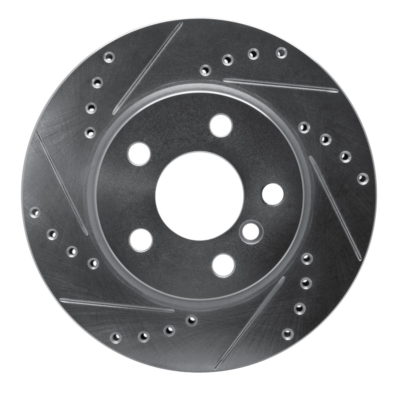 Picture of R1 14-24 Mini Cooper (Excl Clubman) Front Left Drilled & Slotted Silver Brake Rotor