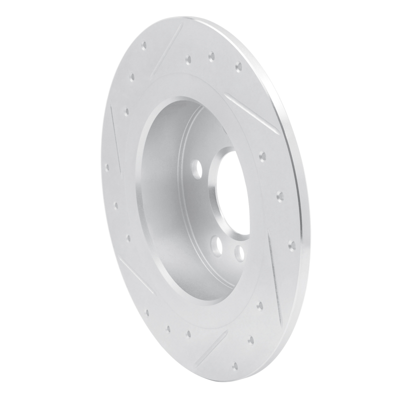 Picture of R1 14-25 BMW 220i (Mexico) Rear Right Drilled & Slotted Silver Brake Rotor