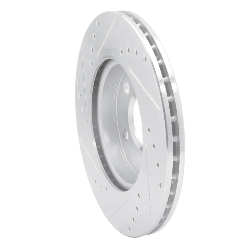 Picture of R1 14-24 Mini Cooper (Excl Clubman) Front Right Drilled & Slotted Silver Brake Rotor