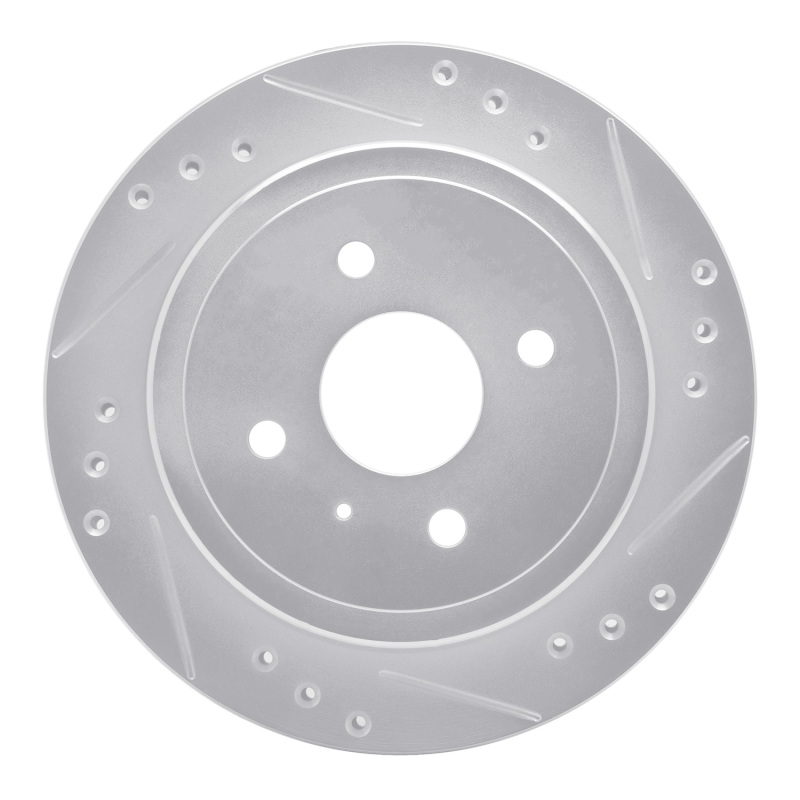 Picture of R1 83-89 Isuzu Impulse Rear Right Drilled & Slotted Silver Brake Rotor