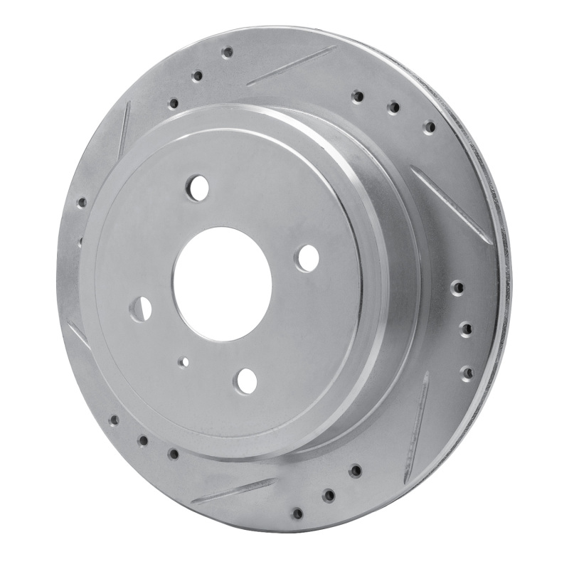 Picture of R1 83-89 Isuzu Impulse Rear Left Drilled & Slotted Silver Brake Rotor