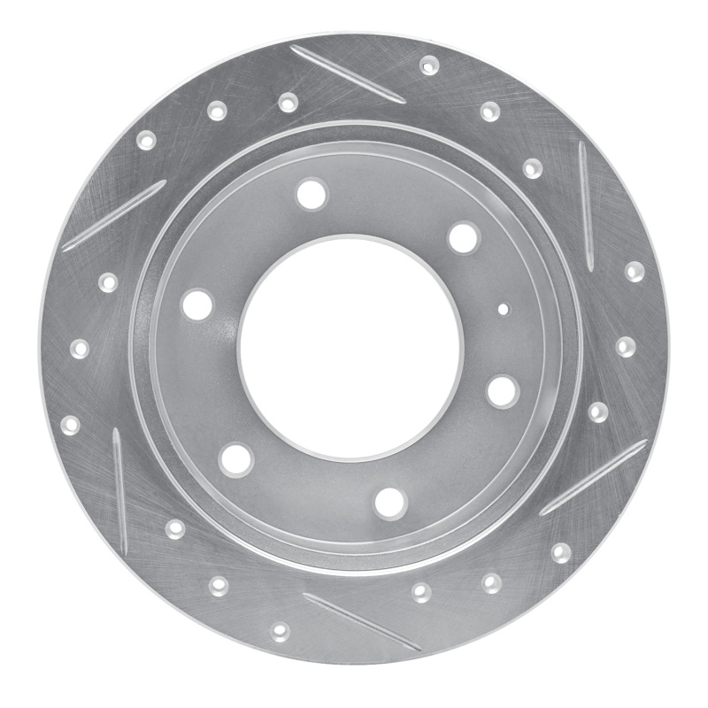 Picture of R1 88-95 Isuzu AMIGO Rear Left Drilled & Slotted Silver Brake Rotor