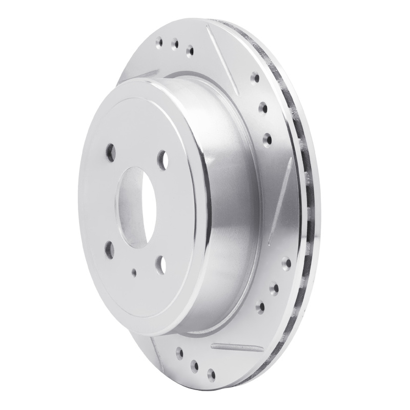 Picture of R1 83-89 Isuzu Impulse Rear Right Drilled & Slotted Silver Brake Rotor