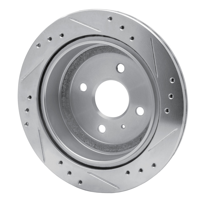 Picture of R1 83-89 Isuzu Impulse Rear Left Drilled & Slotted Silver Brake Rotor