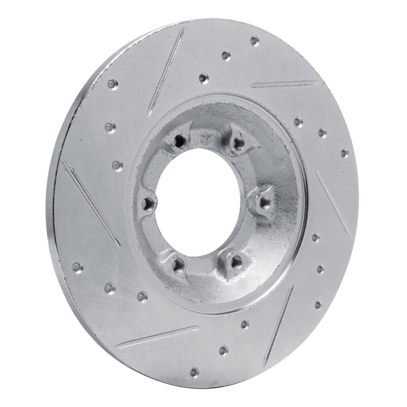 Picture of R1 78-83 Chevrolet Luv Front Right Drilled & Slotted Silver Brake Rotor