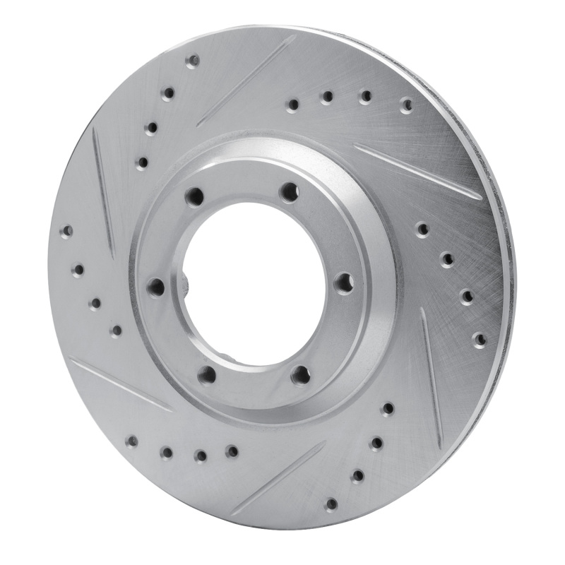 Picture of R1 84-87 Isuzu TROOPER Front Left Drilled & Slotted Silver Brake Rotor