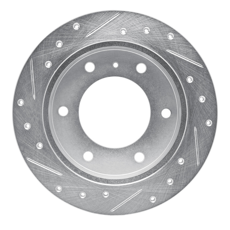 Picture of R1 88-95 Isuzu Pickup Rear Right Drilled & Slotted Silver Brake Rotor