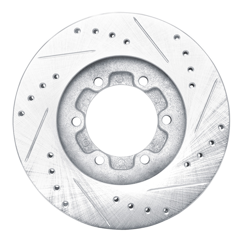 Picture of R1 86-06 Chevrolet Luv Pickup (Mexico) Front Left Drilled & Slotted Silver Brake Rotor