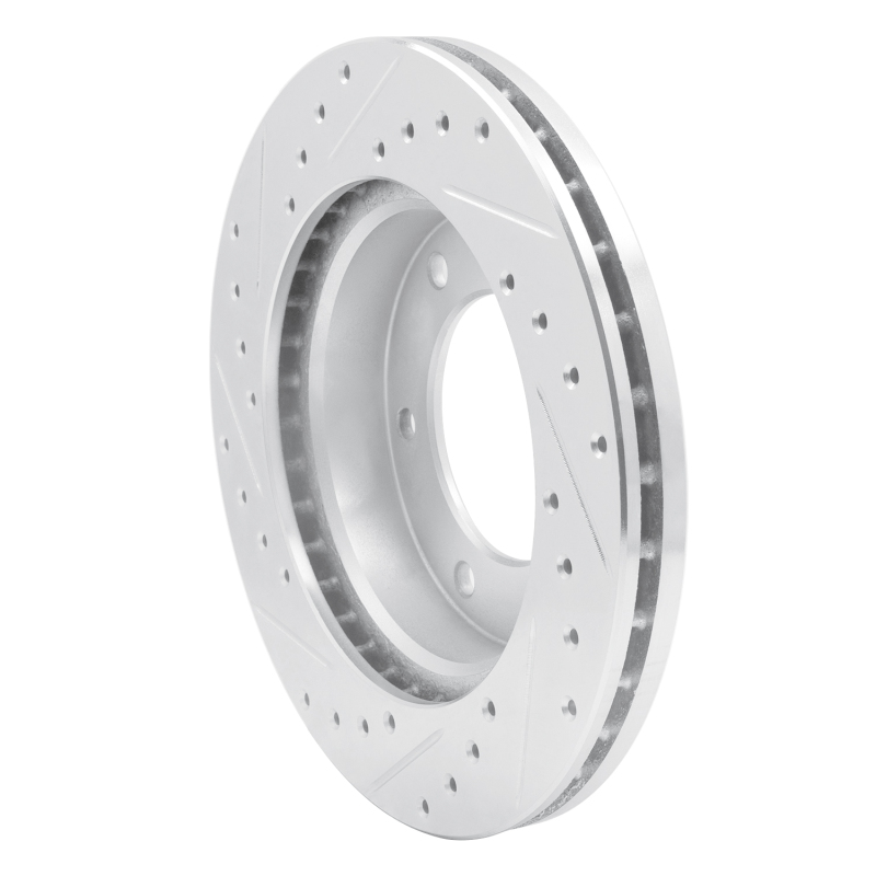 Picture of R1 01-04 Honda Passport Front Right Drilled & Slotted Silver Brake Rotor