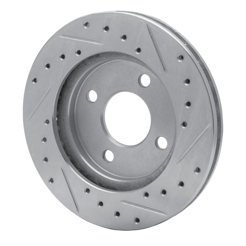 Picture of R1 81-87 Chrysler Town & Country Front Left Drilled & Slotted Silver Brake Rotor