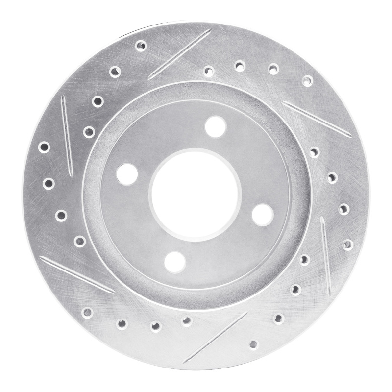 Picture of R1 81-87 Chrysler Town & Country Front Right Drilled & Slotted Silver Brake Rotor