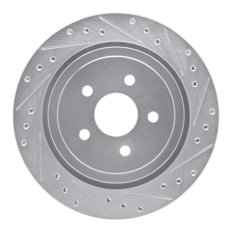 Picture of R1 89-95 Chrysler Daytona Rear Right Drilled & Slotted Silver Brake Rotor