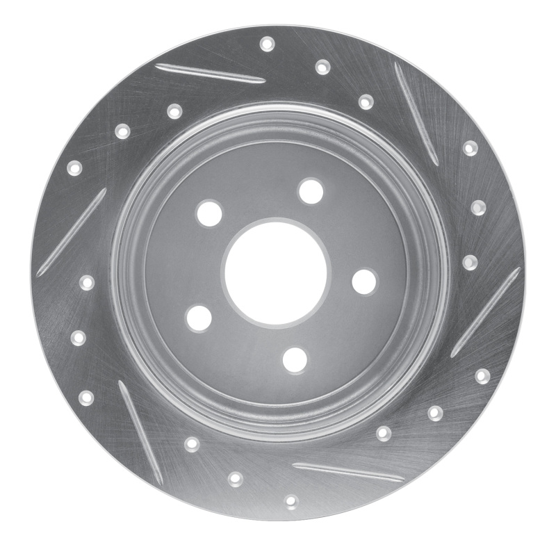 Picture of R1 88-95 Chrysler Daytona Rear Left Drilled & Slotted Silver Brake Rotor