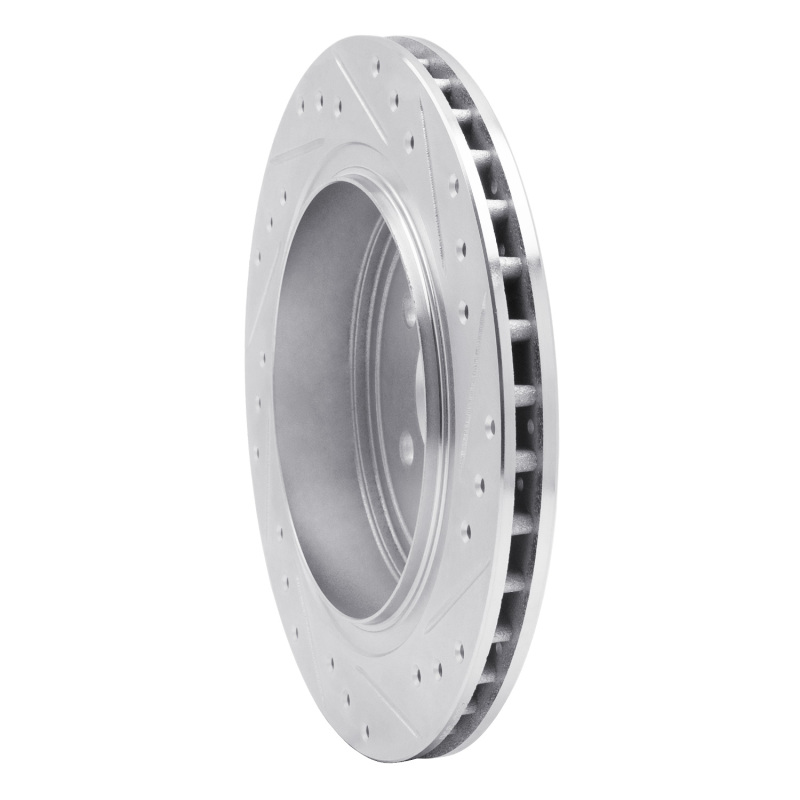 Picture of R1 89-95 Chrysler LeBaron Rear Left Drilled & Slotted Silver Brake Rotor